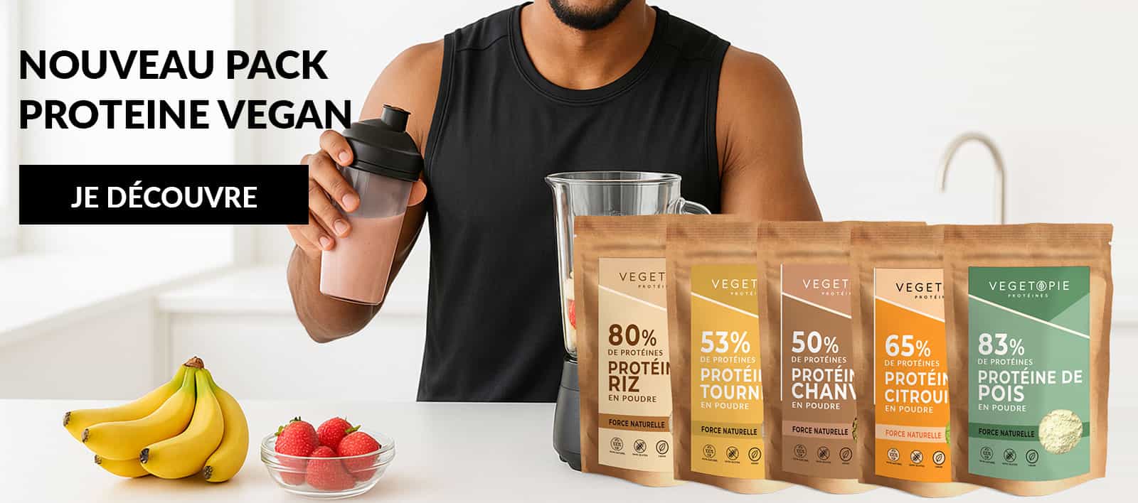 Pack 5 protéines en poudre